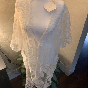 Simply Couture Ivory Lace Kimono
